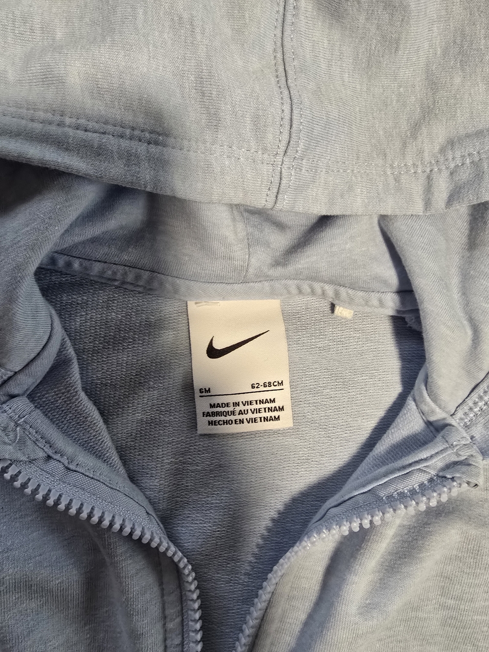 Nike Baby Light Blue Full-Zip Hoodie - Picture 2 of 3